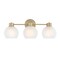 Westinghouse Fixture Wall 60W 3-Light Dorney Champagne Brass Frosted Glassobe Glass 6127700 - alternate 1
